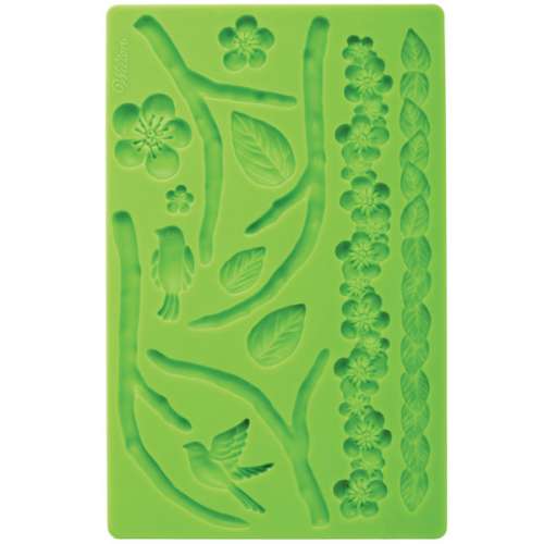 Nature Themed Gumpaste and Fondant Mould - Click Image to Close